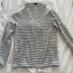 Striped Green and White Women's Sweater - Ann Taylor